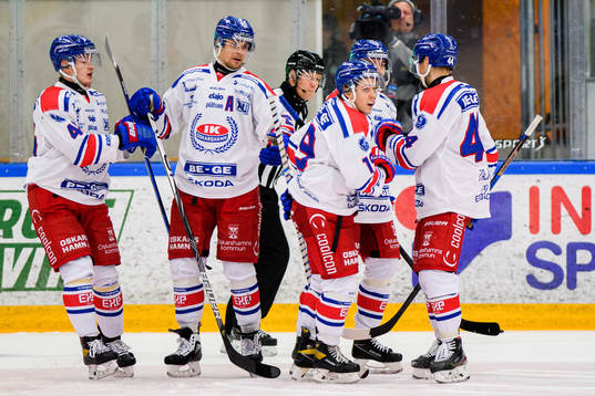 Oskarshamns spelare jublar