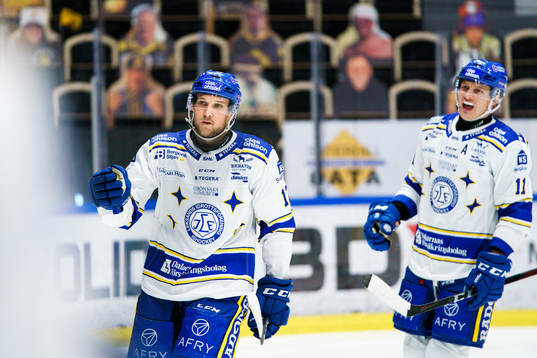 Leksands Fredrik Forsberg och Martin Karlsson jublar