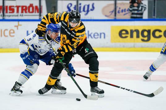 Leksands Patrik Zackrisson och Skellefteås Linus Lindström