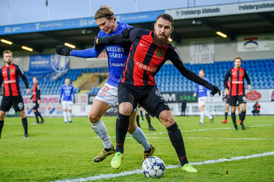 Trelleborgs Niklas Vesterlund och Brommapojkarnas Ali Suljic