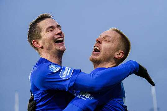 Trelleborgs Oscar Johansson och Mattias Håkansson jublar