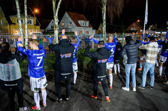 Trelleborgs spelare jublar