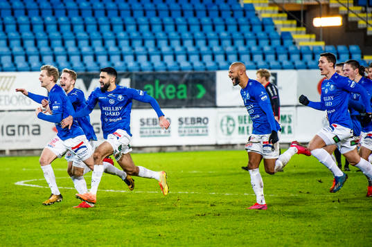 Trelleborgs spelare jublar