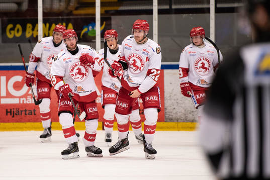 Trojas Martin Fransson jublar med Victor Romfors