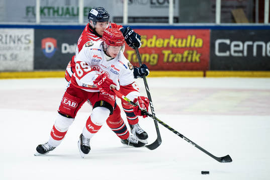 Trojas Tim Bothén och Borås Oscar Ribbnäs