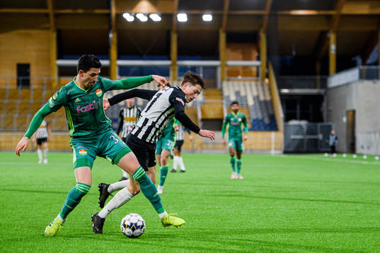 Dalkurds Irfan Jasarevic och Landskronas Kevin Jensen