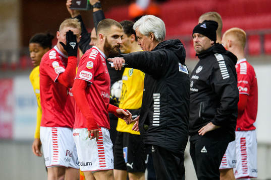 Kalmars Filip Sachpekidis och tränare Nanne Bergstrand