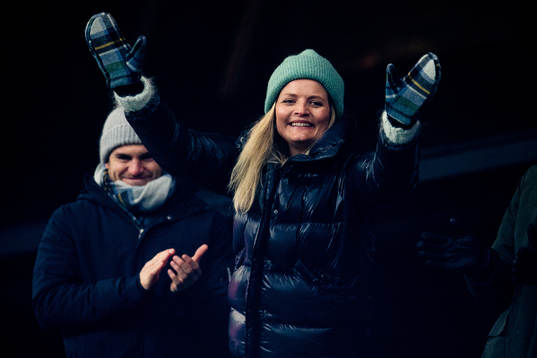 Tina Wesselsen, head of sponsorships at DNB, in the stands