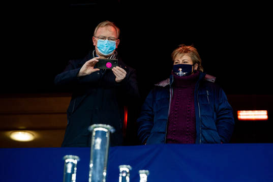 Erna Solberg, prime minister of Norway, and her husband