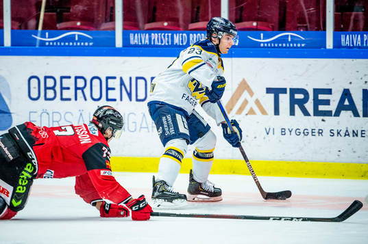 s Lias Andersson mot Malmö Redhawks Adam Ollas Mattsson