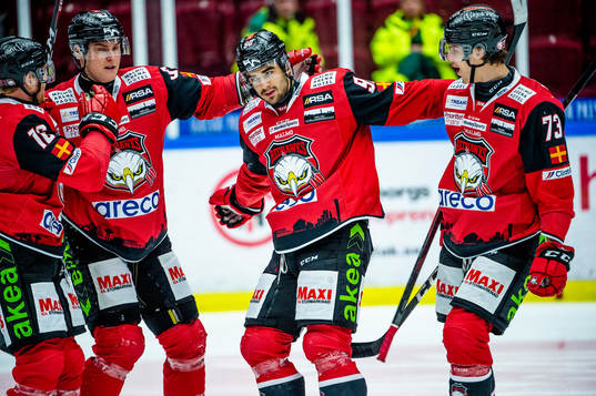 Malmö Redhawks Joseph Veleno jublar
