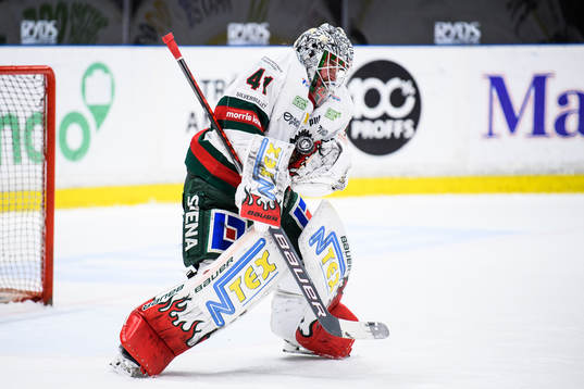 Frölundas goalkeeper Niklas Rubin