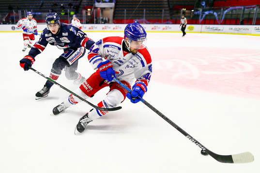 Linköpings Daniel Ljungman och Oskarshamns Nolan Zajac
