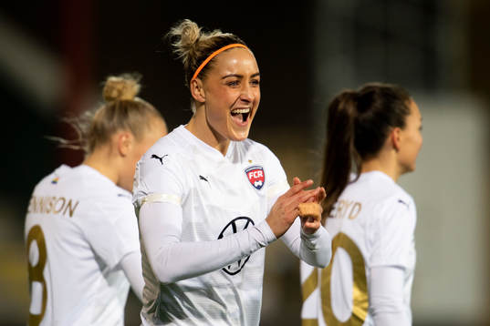 Rosengårds Sanne Troelsgaard celebrate