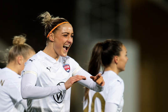 Rosengårds Sanne Troelsgaard celebrate