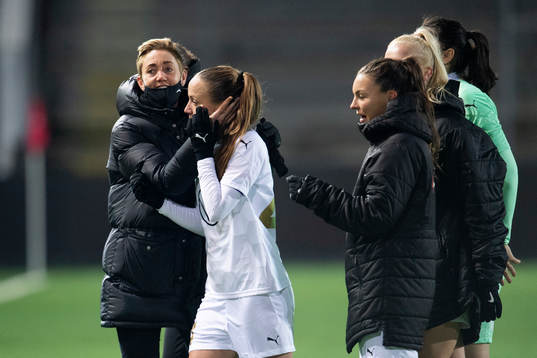 Rosengårds sports director Therese Sjögran and Malin