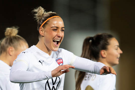 Rosengårds Sanne Troelsgaard celebrate