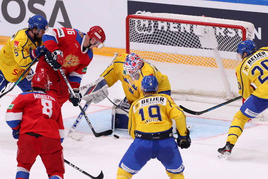 Goalkeeper Magnus Hellberg of Sweden