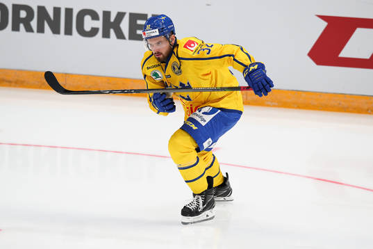 Lukas Bengtsson of Sweden during the Channel One Cup ice