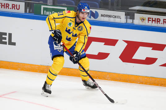 Magnus Pääjärvi of Sweden during the Channel One Cup