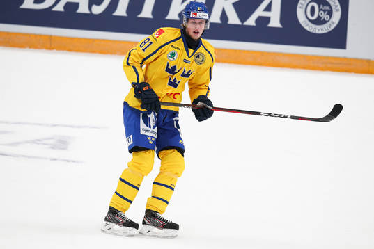 Fredrik Karlström of Sweden during the Channel One Cup