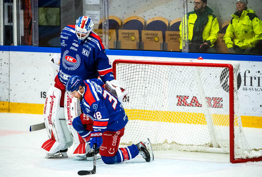 Oskarshamns målvakt Tex Williamsson och Nichlas Torp