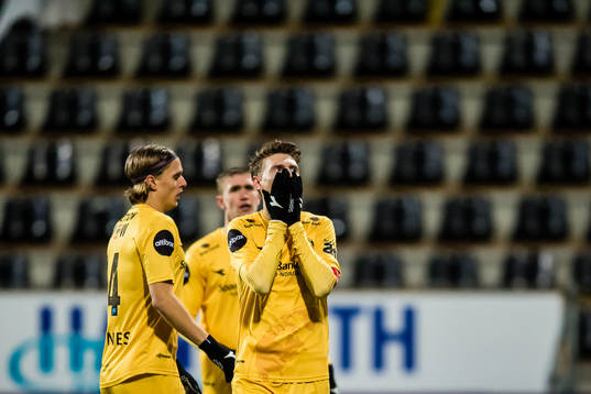 Kasper Aalund Junker of Bodø/Glimt reacts
