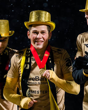 Sondre Brunstad Fet of Bodø/Glimt with the medal
