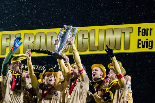 Fredrik André Bjørkan of Bodø/Glimt celebrates with the