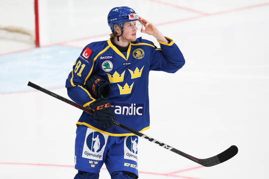 Fredrik Karlström of Sweden during the Channel One Cup