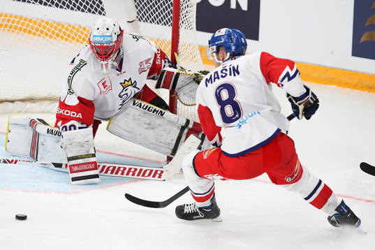 goalkeeper Simon Hrubec of Czech Republic