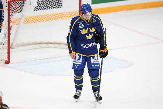 Jesper Frödén of Sweden looks dejected