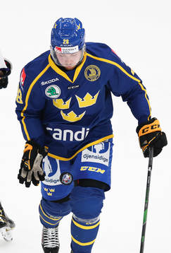 Jesper Frödén of Sweden during the Channel One Cup ice