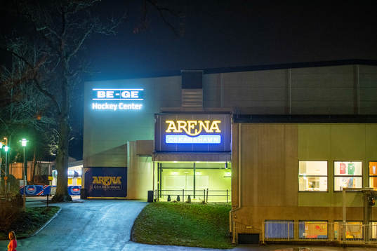 En exteriör bild av Be-Ge Hockey Center