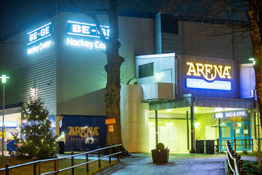 En exteriör bild av Be-Ge Hockey Center