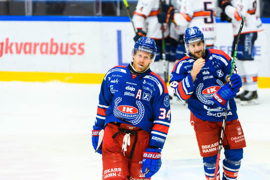 Oskarshamns Philip Samuelsson och Nichlas Torp deppar