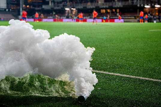 A smoke bomb