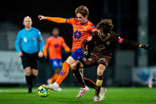 Simen Bolkan Nordli of Aalesund and Syver Eriksen of