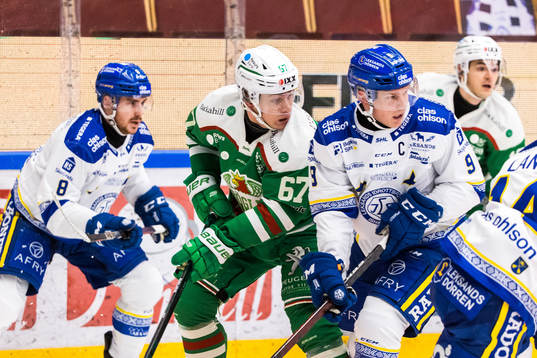Rögles Leon Bristedt och Leksands Patrik Zackrisson