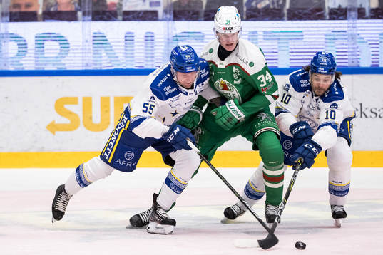 Leksands Jonas Ahnelöv och Rögles Adam Edström och