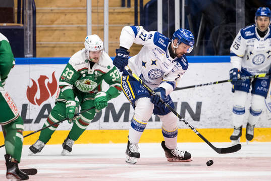 Leksands Marek Hrivík och Rögles Niklas Hansson