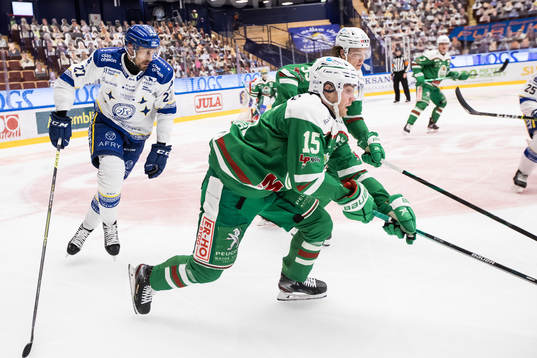 Rögles Simon Ryfors och Rögles Moritz Seider och Leksands