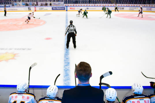 Vy från Djurgårdens tränare Michael Holmqvist