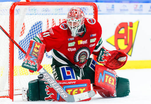 Frölundas goalkeeper Niklas Rubin