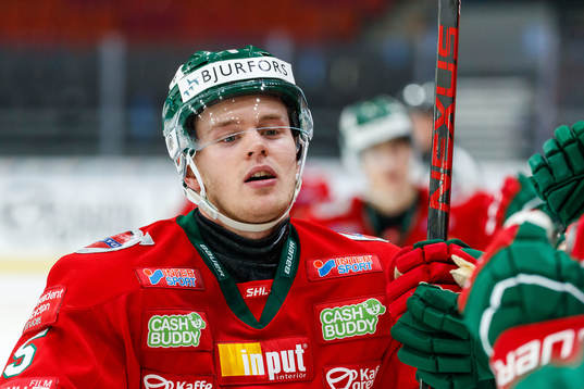 Frölundas Filip Johansson jublar med lagkamrater