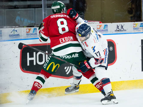 Frölundas Viktor Ekbom och Linköpings Niko Ojamäki