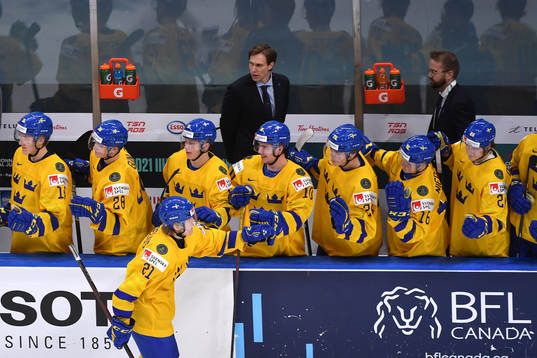 Oscar Bjerselius celebrates the 6-1 goal