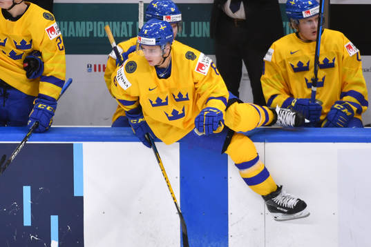 Ludvig Hedström of Sweden jumps