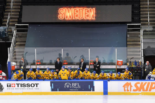 The Team Sweden bench
