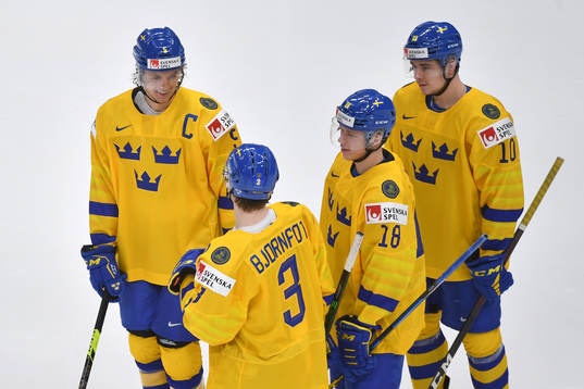 Philip Broberg, Lucas Raymond, Alexander Holtz and Tobias